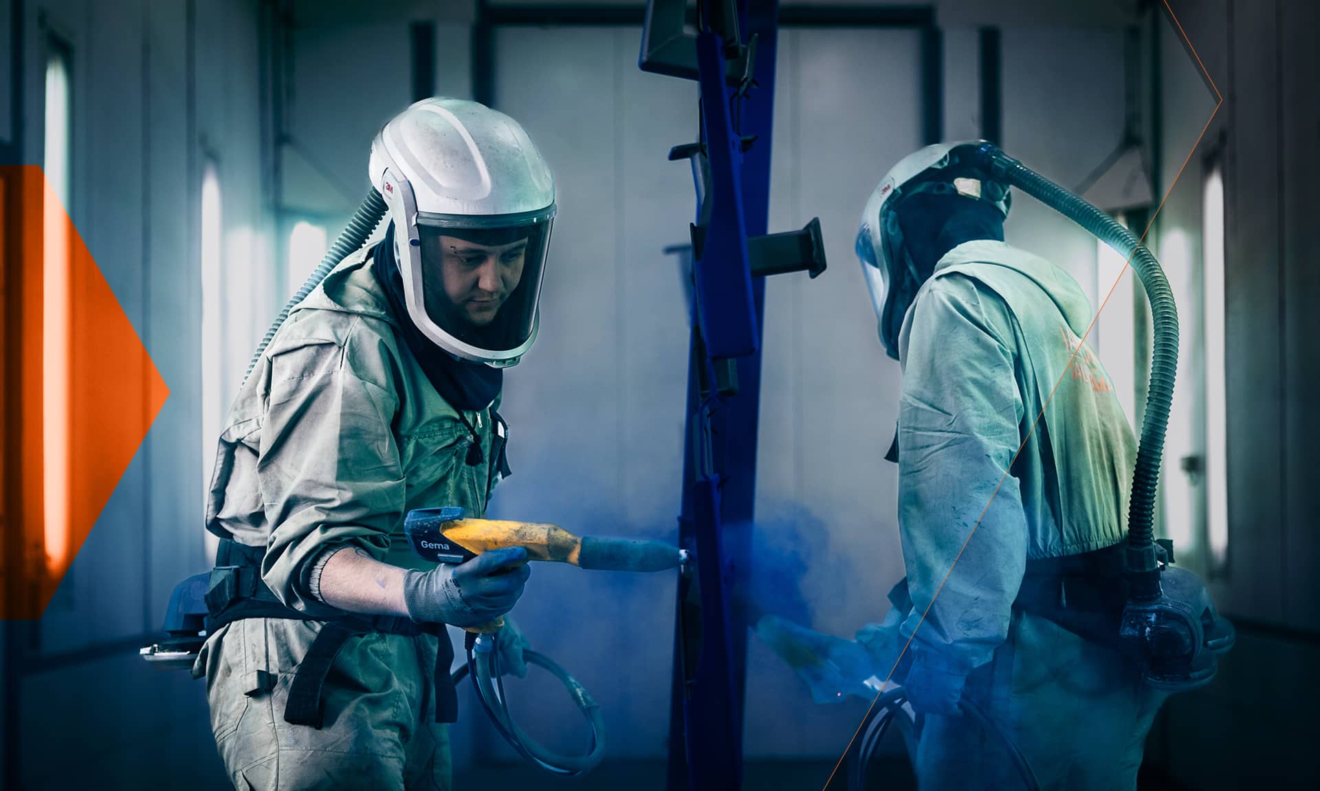 Teollisuuden  metallin pintäkäsittelijä